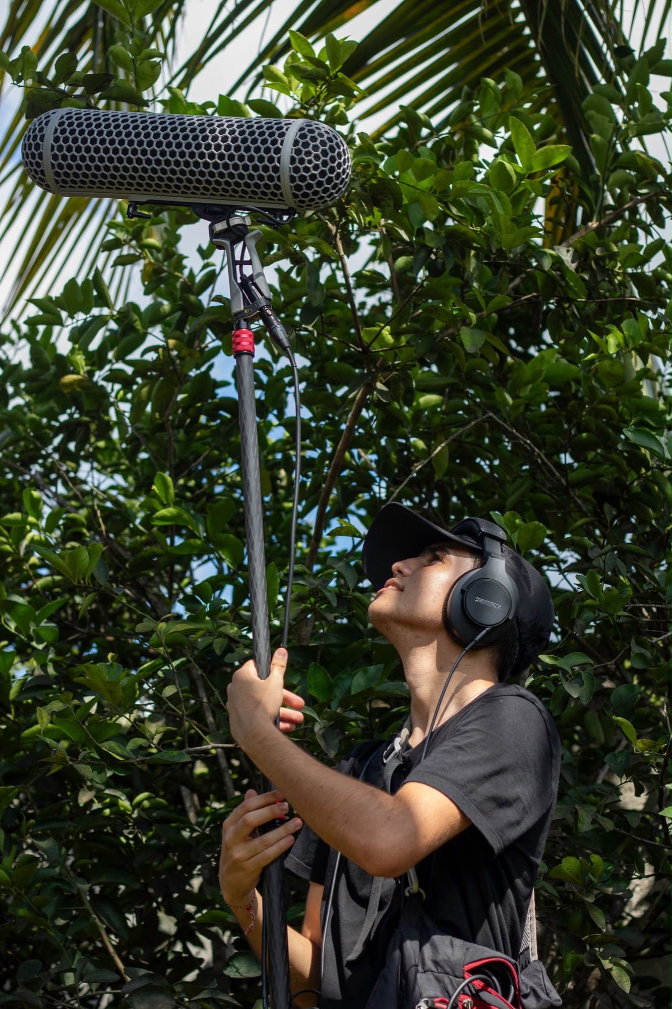 Grabación de sonido ambiente en locación natural