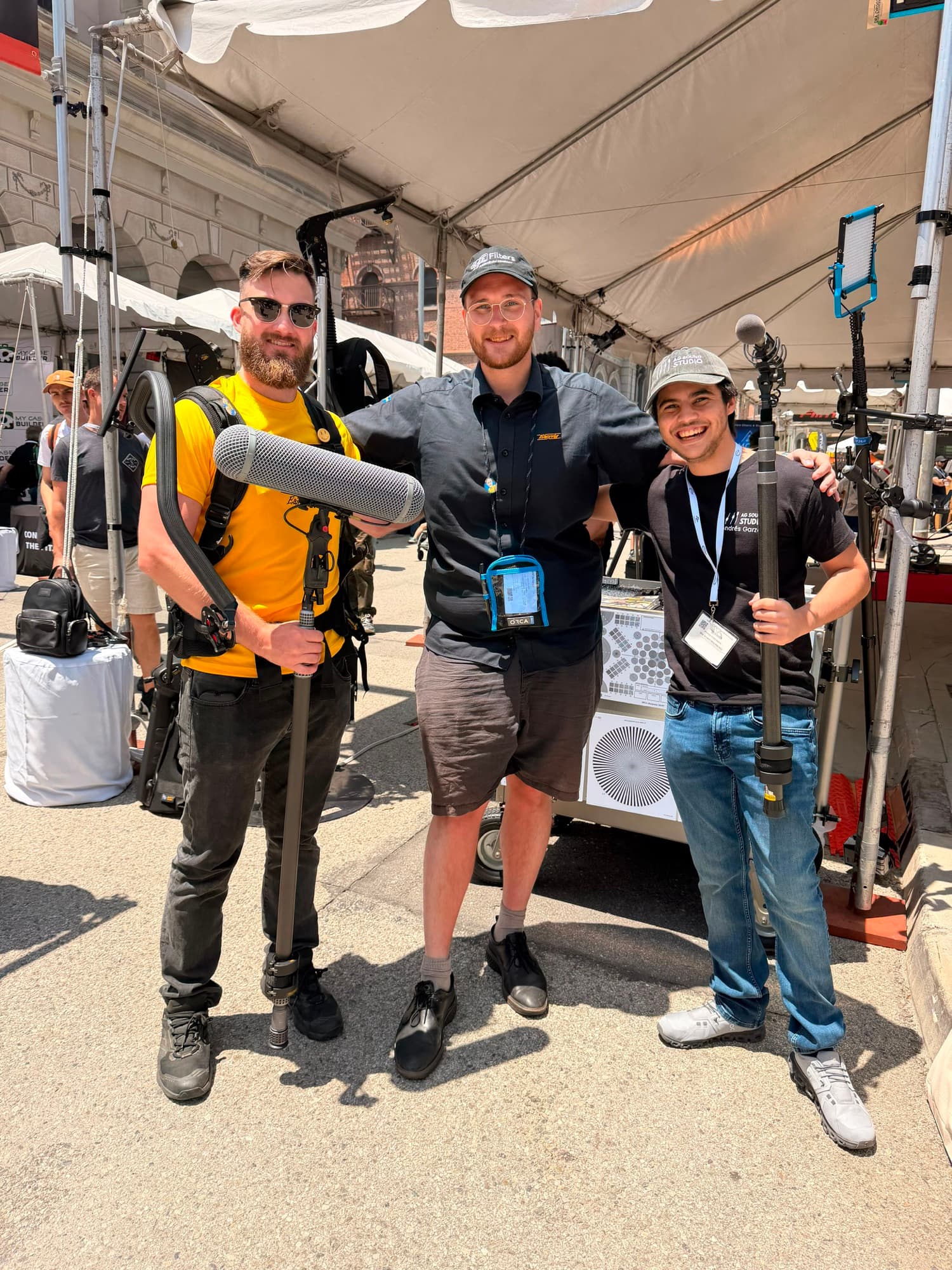 Equipo de AG Sound Studio en evento de producción